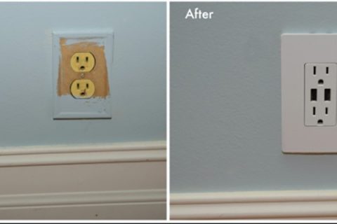 A circuit outlet repaired by BG Electric Service LLC.